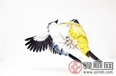 用纸艺制作出 鸟主题立体邮票