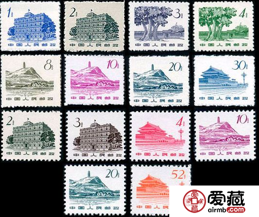 普12 革命圣地图案（第二版）普通邮票