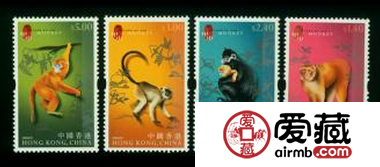 HK S129 三轮猴邮票