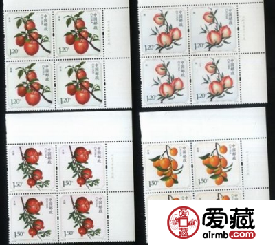 2014-15 水果（一）四方连邮票
