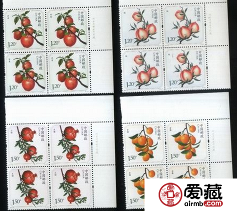 2014-15 水果（一）四方连邮票