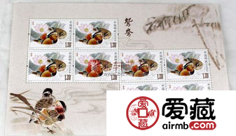 2015-18 鸳鸯 四方连邮票
