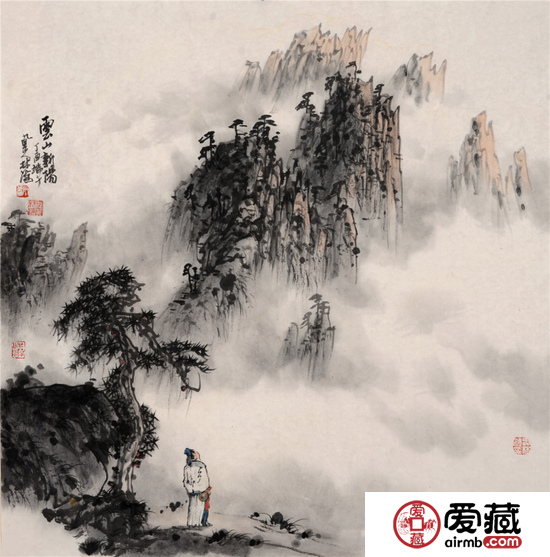 《云山新阳》 70x68cm