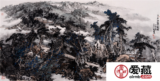 《千年幽处士相游》 70x138cm