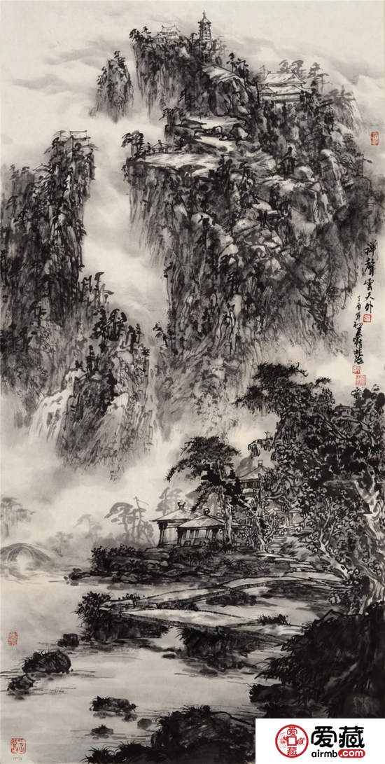 《禅声云天外》 138x70cm