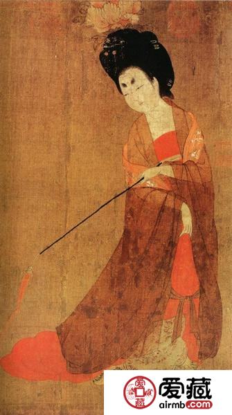 周昉《簪花仕女图》局部