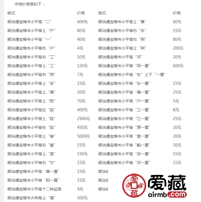 顺治通宝图片及价格大揭秘