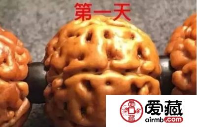 金刚菩提盘好的图片 初中后期盘玩红效果图
