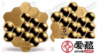 拉脱维亚发行“蜜蜂”镀金纪念银币