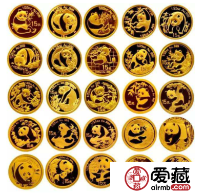 熊猫25周年金银币