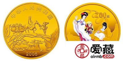 收月兔彩金币鉴赏