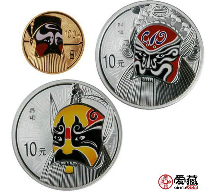 脸谱第二组金银币价格
