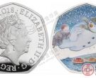 英国发行《雪人》出版发行40周年彩色纪念银币