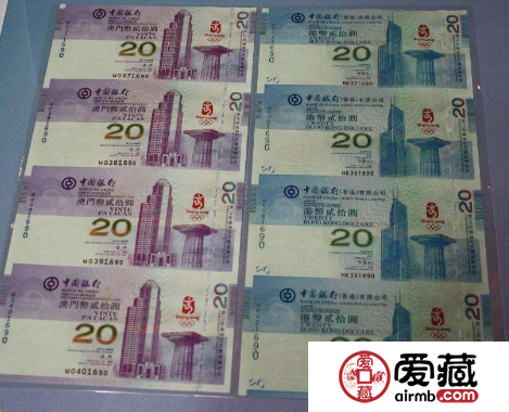 奧運連體鈔價格有所回暖
