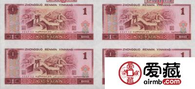 1980年1元四连体钞值多少钱