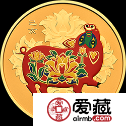 2019年猪年彩色金币150克圆形彩色纪念币