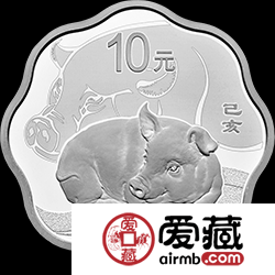2019年生肖金银币猪年金银币30克梅花银币