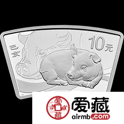 2019生肖金银币猪年金银币30克扇形银币