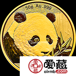 2018年熊猫金银币50克熊猫金币