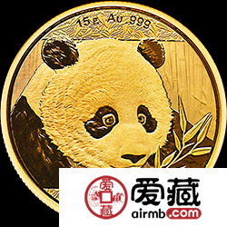 2018年熊猫金银币15克熊猫金币