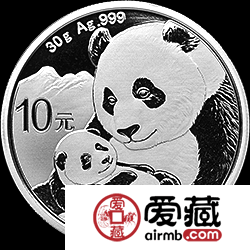 2019年熊猫金银币30克熊猫银币