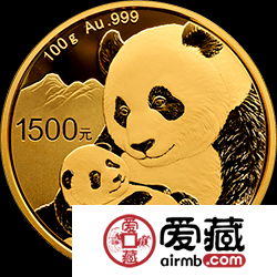 2019年熊貓金銀幣100克熊貓金幣