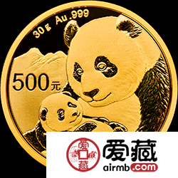 2019年熊猫金银币30克熊猫金币