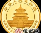中国熊猫金币发行35周年金银币5克大熊猫剪影金币