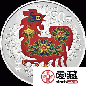 2017中国丁酉鸡年金银币150克彩色银币