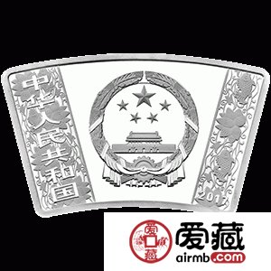 2017中国丁酉鸡年金银币30克扇形银币