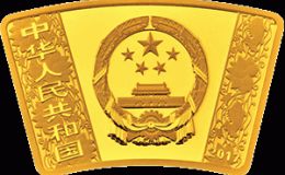 2017中国丁酉鸡年金银币10克扇形金币
