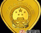 2016吉祥文化金银币8克心形并蒂同心金币