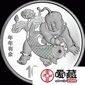 2016吉祥文化金銀幣30克年年有余銀幣
