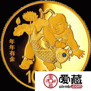 2016吉祥文化金银币8克年年有余金币