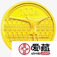 中国青铜器金银币1/4盎司夏·乳钉纹爵金币