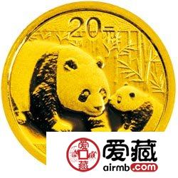 2011版熊猫金银币1/20盎司熊猫金币