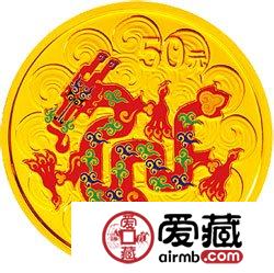 2012中国壬辰龙年金银币1/10盎司彩色金币