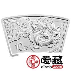 2012中国壬辰龙年金银币1盎司扇形银币
