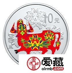 2009中国己丑牛年金银币1盎司彩色银币