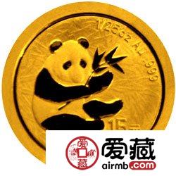 熊猫金币发行25周年金银币2000年熊猫普制金币