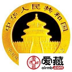 熊貓金幣發(fā)行25周年金銀幣1985年熊貓普制金幣