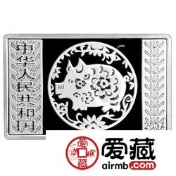 2007中国丁亥猪年金银币5盎司长方形银币