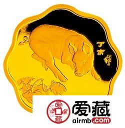 2007中国丁亥猪年金银币1/2盎司梅花形金币