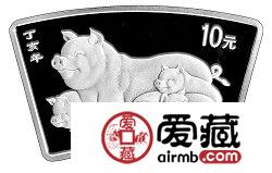 2007中国丁亥猪年金银币1盎司扇形银币