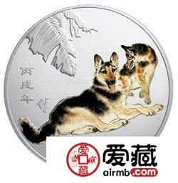 2006中国丙戌狗年金银币1盎司彩色银币