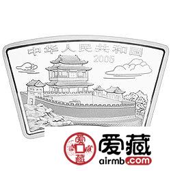 2005中国乙酉鸡年金银币1盎司扇形银币