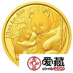 2005版熊猫贵金属纪念币1/2盎司金币