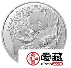 2005版熊猫贵金属纪念币5盎司银币