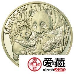 2005版熊猫贵金属纪念币1/2盎司熊猫钯币