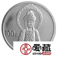 2004年觀音貴金屬金銀幣1/10盎司銀幣